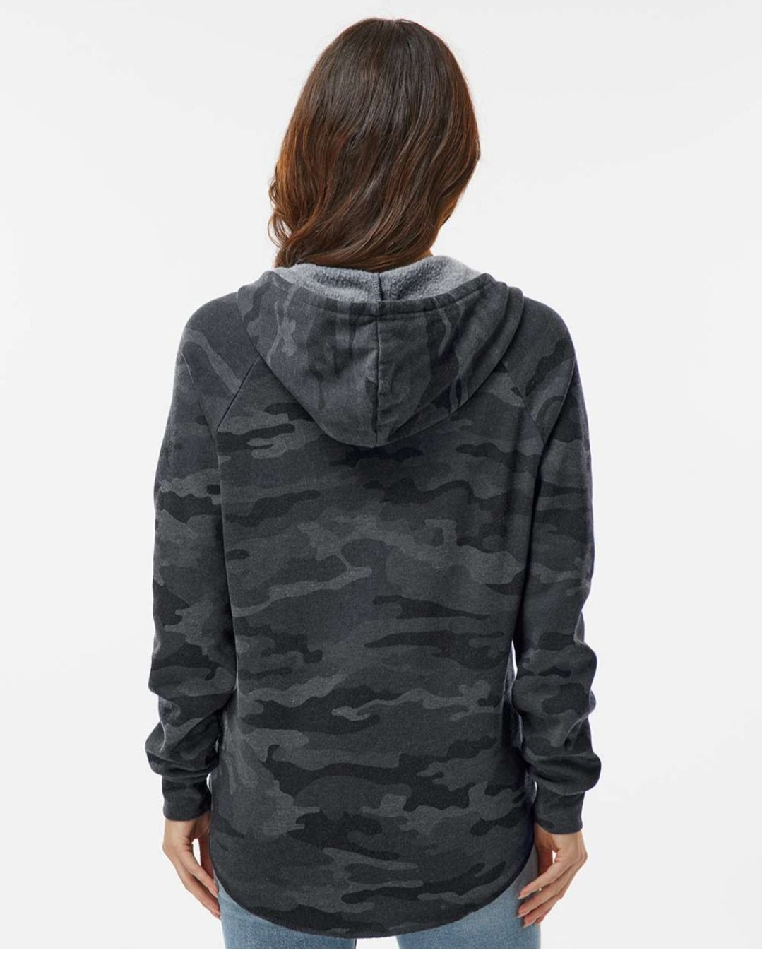 Mi Women Camo v-neck blck