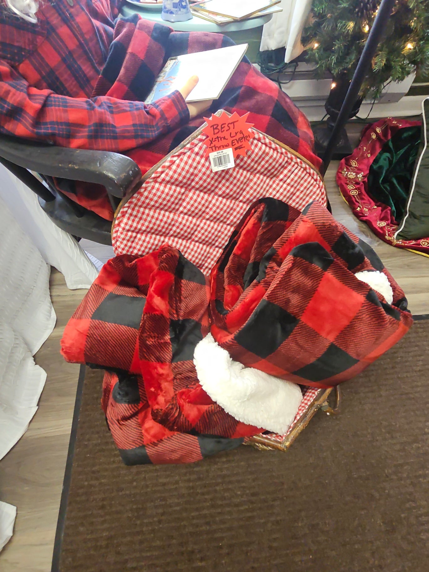 Buffalo Plaid Extra Large Sherpa Throw/Blanket