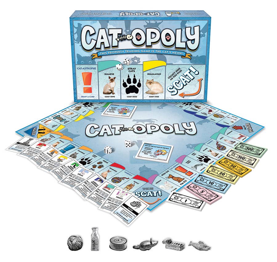 Cat-Opoly (new design) Board Game, by Late for the Sky