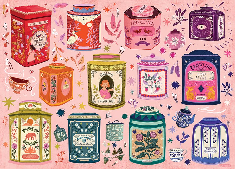 Tea Tin Treasures 1000pc puzzle