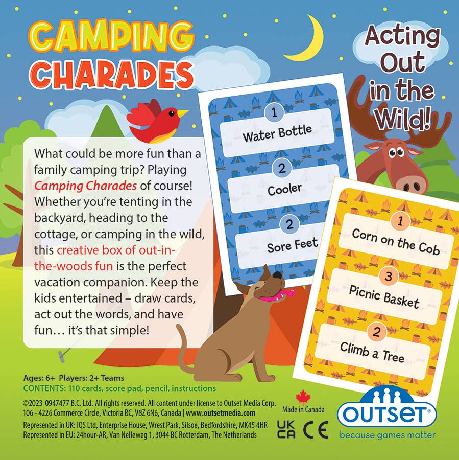 Camping Charades Card Game: Fun Around the Campfire