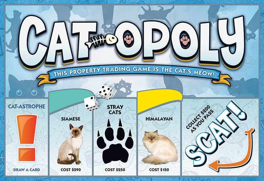 Cat-Opoly (new design) Board Game, by Late for the Sky