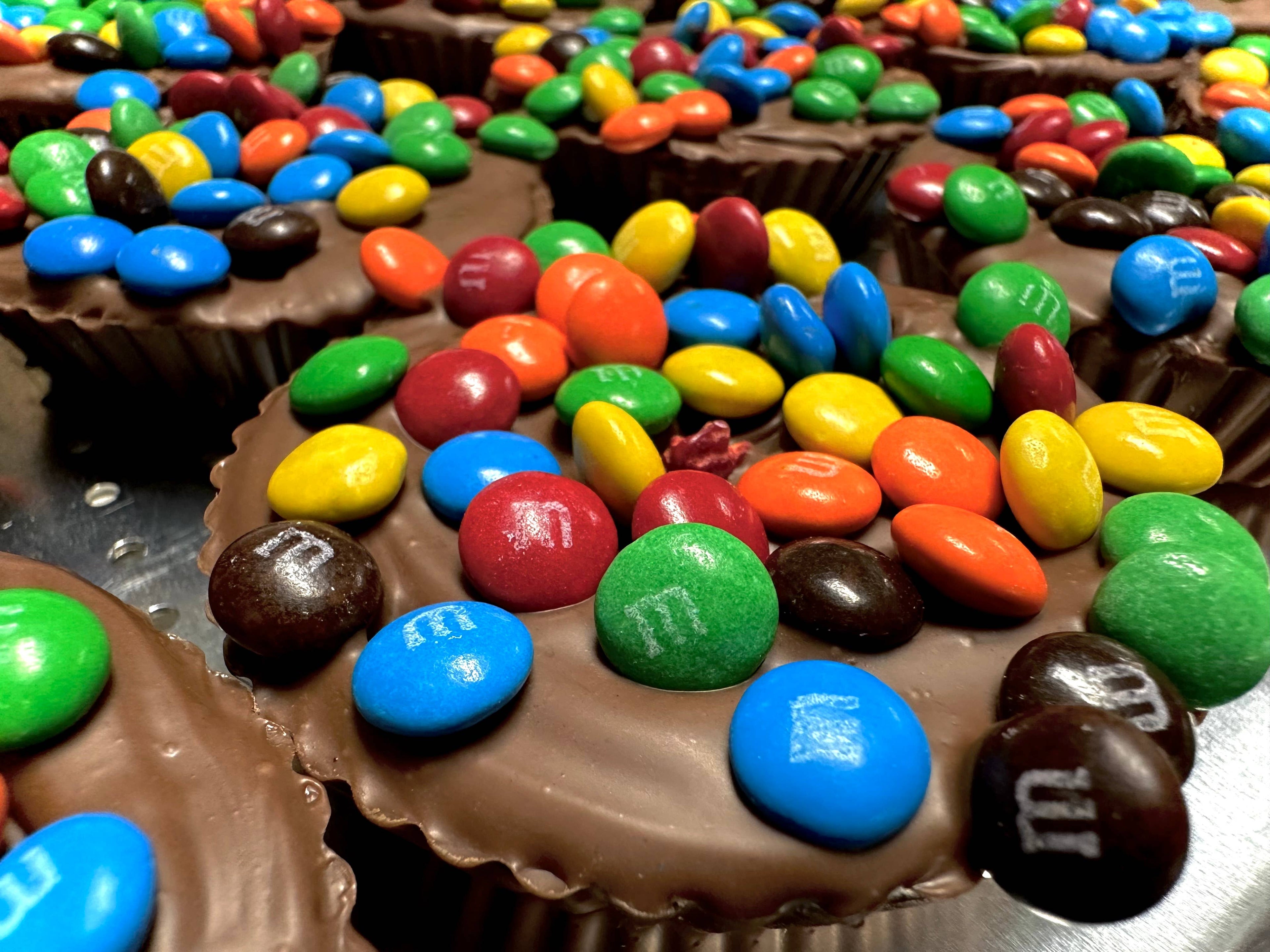 Jumbo Milk Chocolate “M&M” Peanut Butter Cups w/ Bow