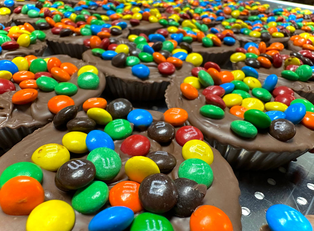 Jumbo Milk Chocolate “M&M” Peanut Butter Cups w/ Bow