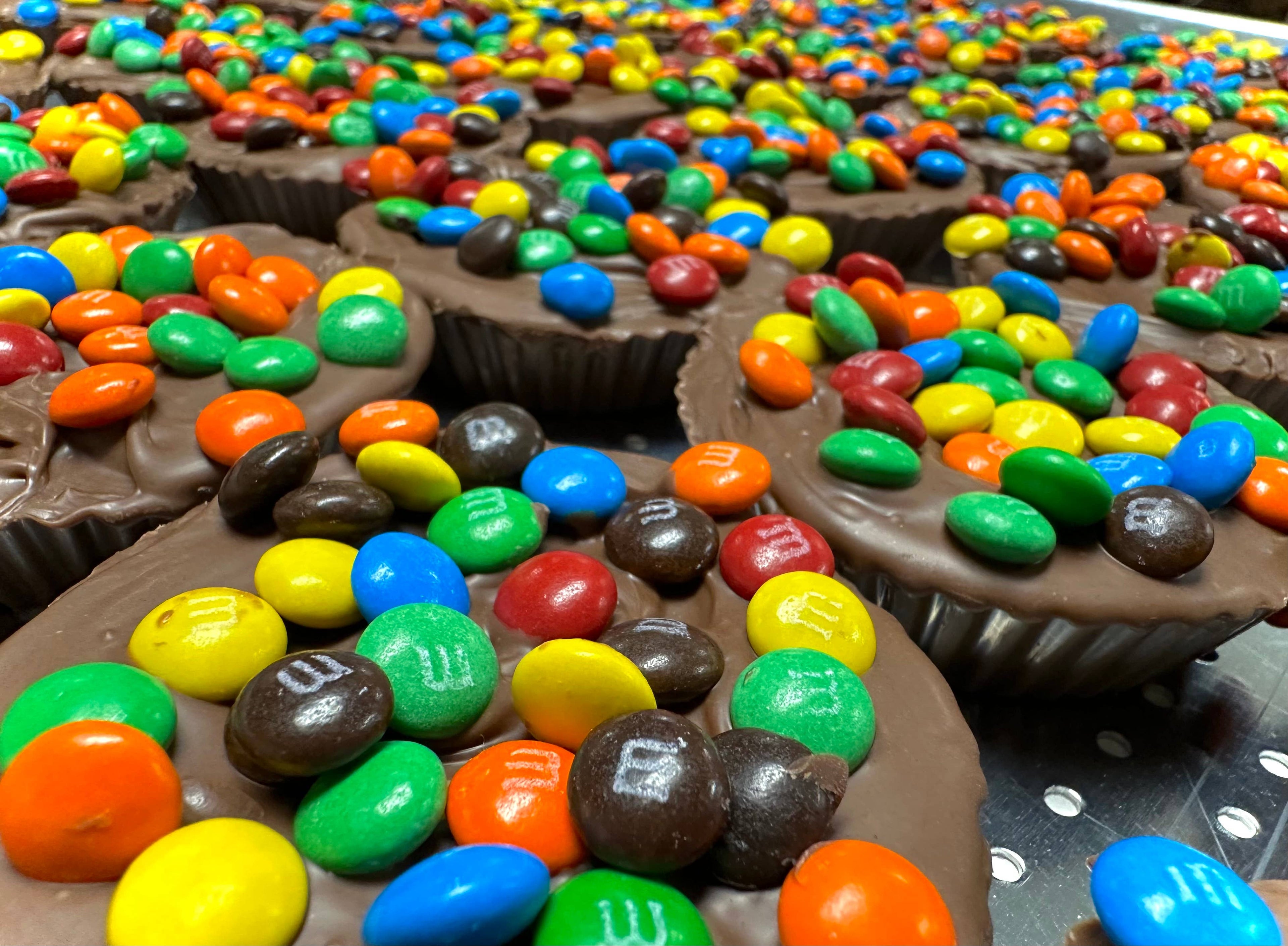 Jumbo Milk Chocolate “M&M” Peanut Butter Cups w/ Bow