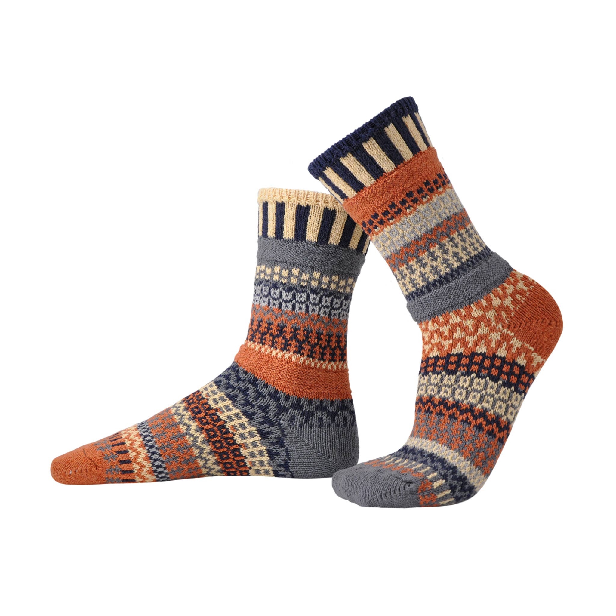 Nutmeg Crew Socks | Eco-Friendly & Made in the USA: S (Women6-8/Men5-7)