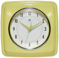 Retro Square Yellow Indoor Wall Clock 9.25 Inch: Yellow