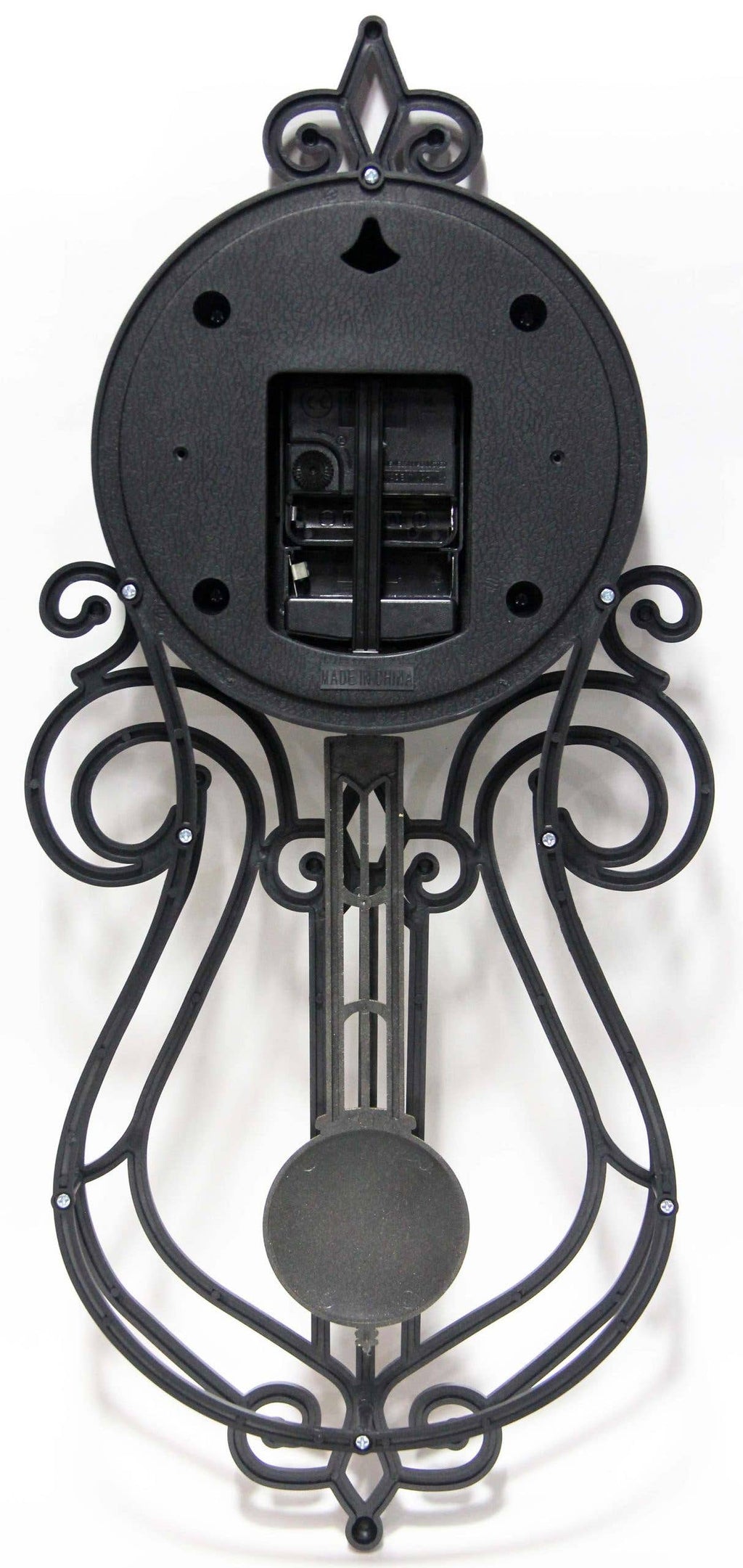 Classic Irregular Aged Black Traditional Wall Clock 20 Inch