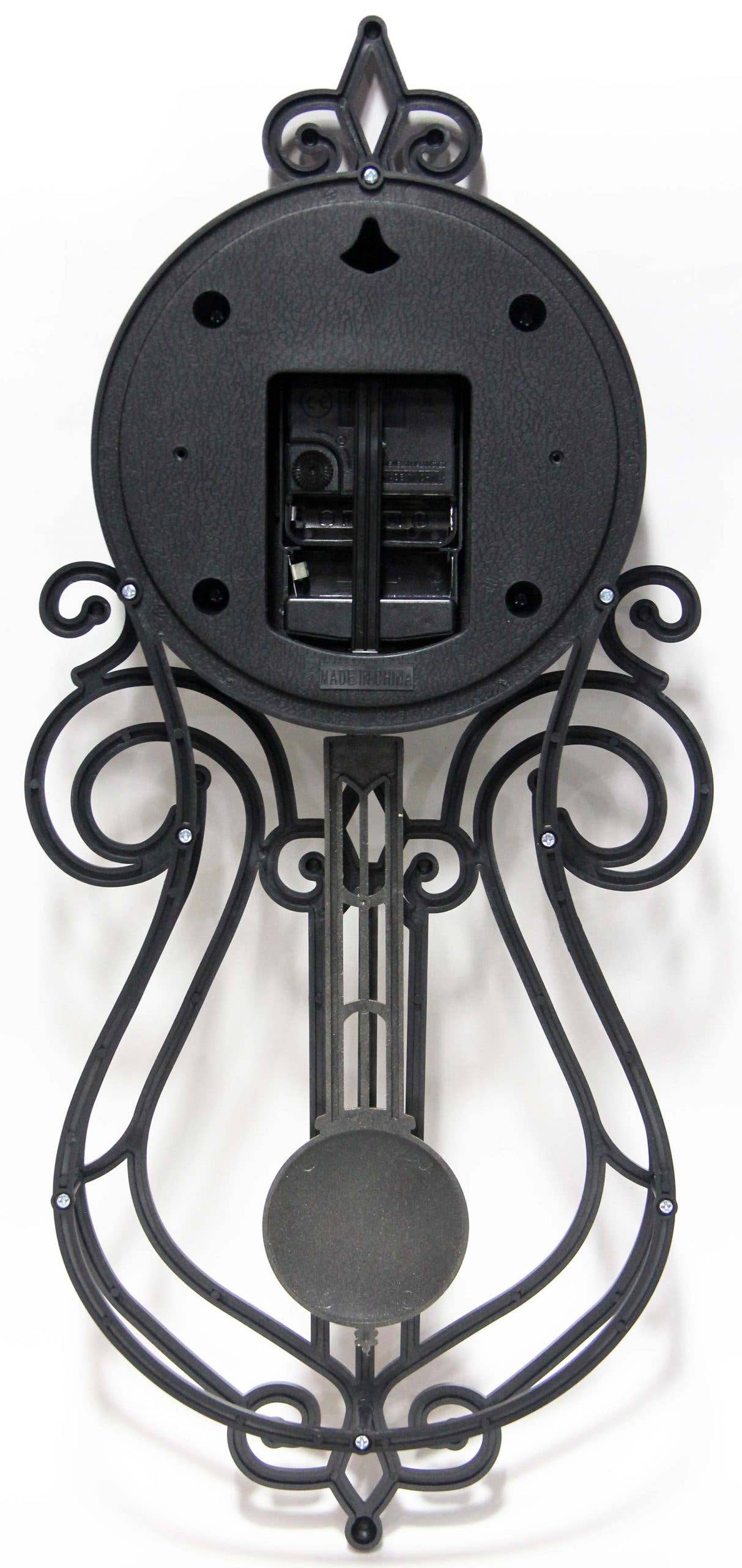 Classic Irregular Aged Black Traditional Wall Clock 20 Inch