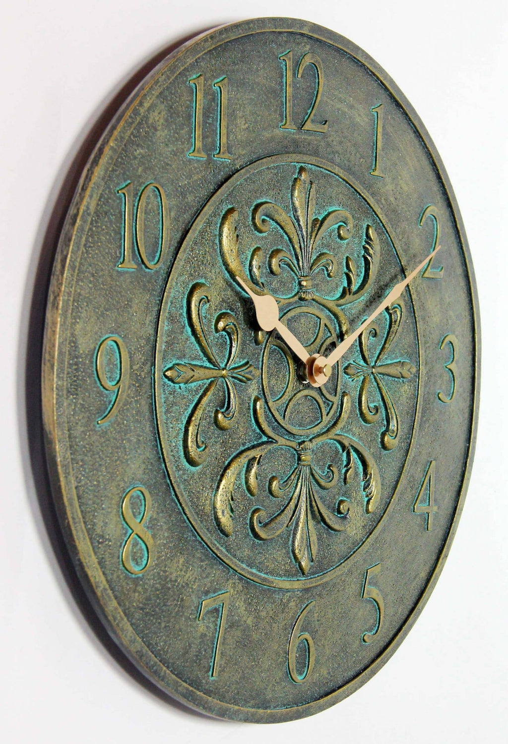 Outdoor Round Aged Bronze Wall Clock 15 Inch