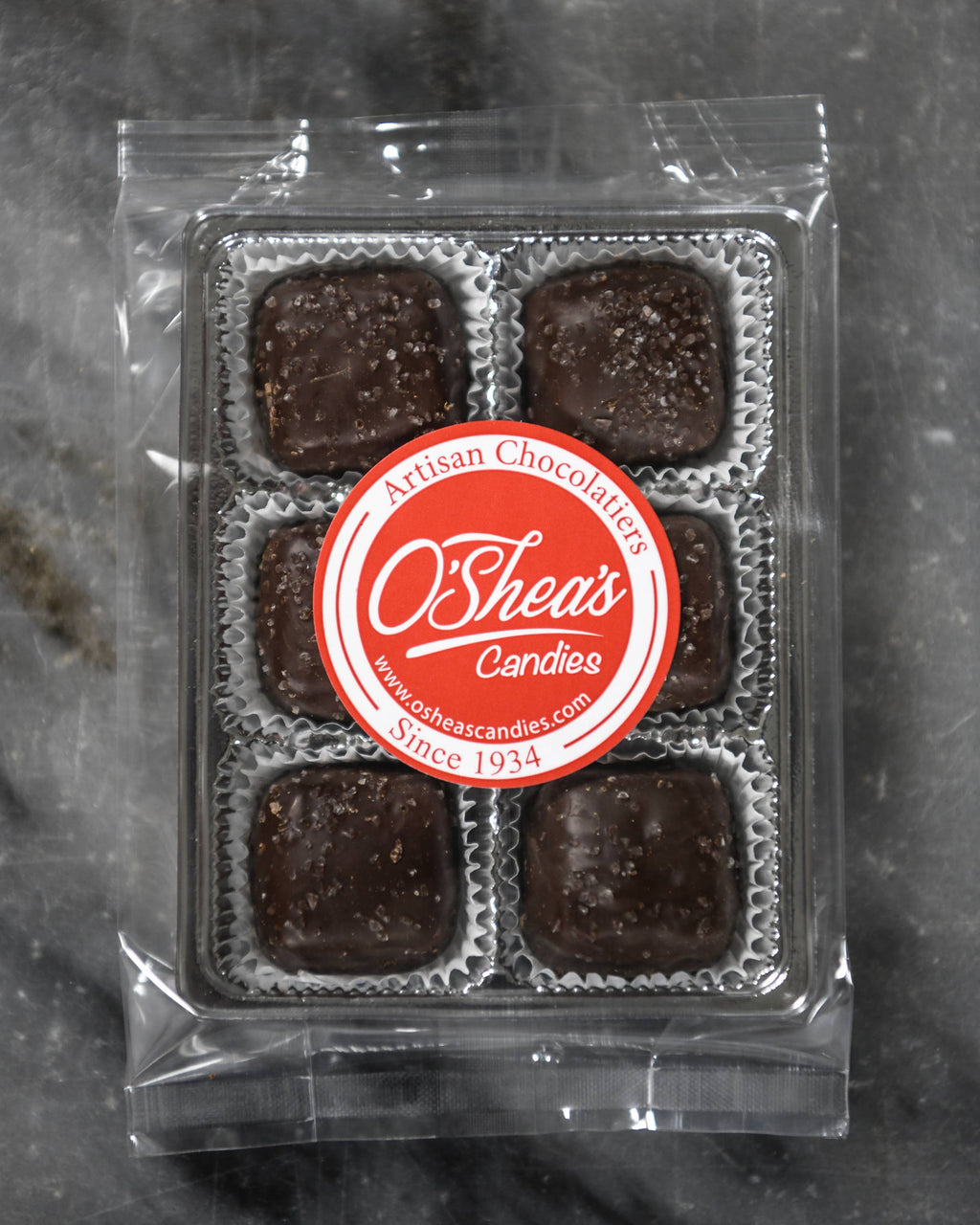 6 PK Sea Salt Caramel Dark - Snackpack Tray