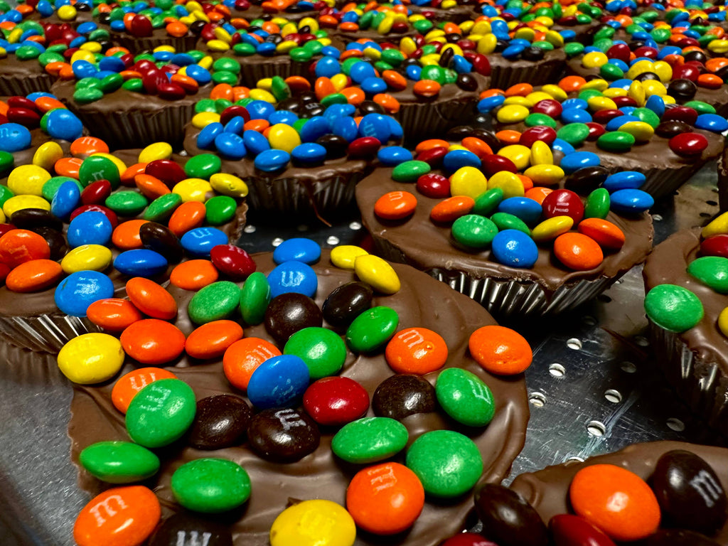 Jumbo Milk Chocolate “M&M” Peanut Butter Cups w/ Bow