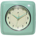 Retro Square Pastel Green Indoor Wall Clock 9.25 Inch: Pastel Green / 9.25 Inch