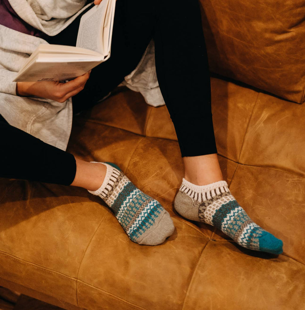 Cumin Ankle Socks | Sustainable USA Made No-Show Sock : M (Women8-10/Men7-9)