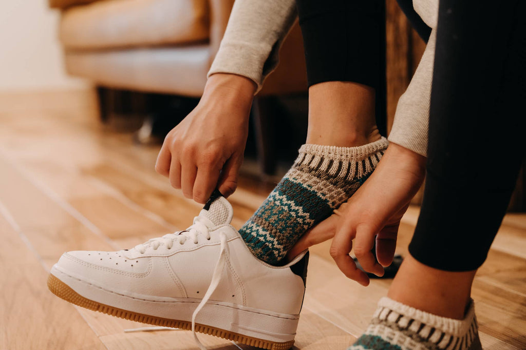 Cumin Ankle Socks | Sustainable USA Made No-Show Sock : S (Women6-8/Men5-7)