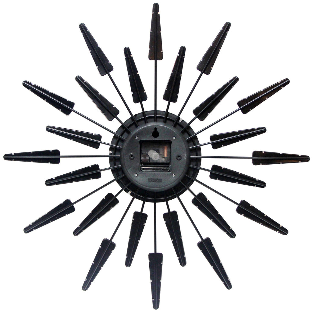 Midcentury/Modern Starburst Walnut Wall Clock 23 Inch