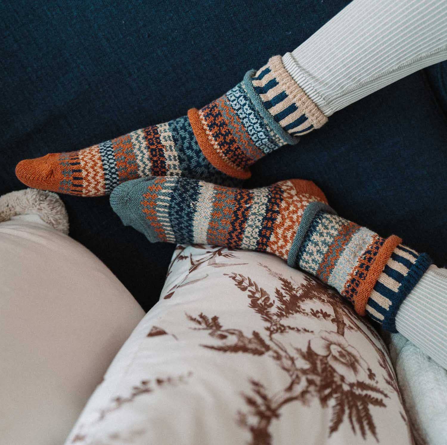 Nutmeg Crew Socks | Eco-Friendly & Made in the USA: M (Women8-10/Men7-9)