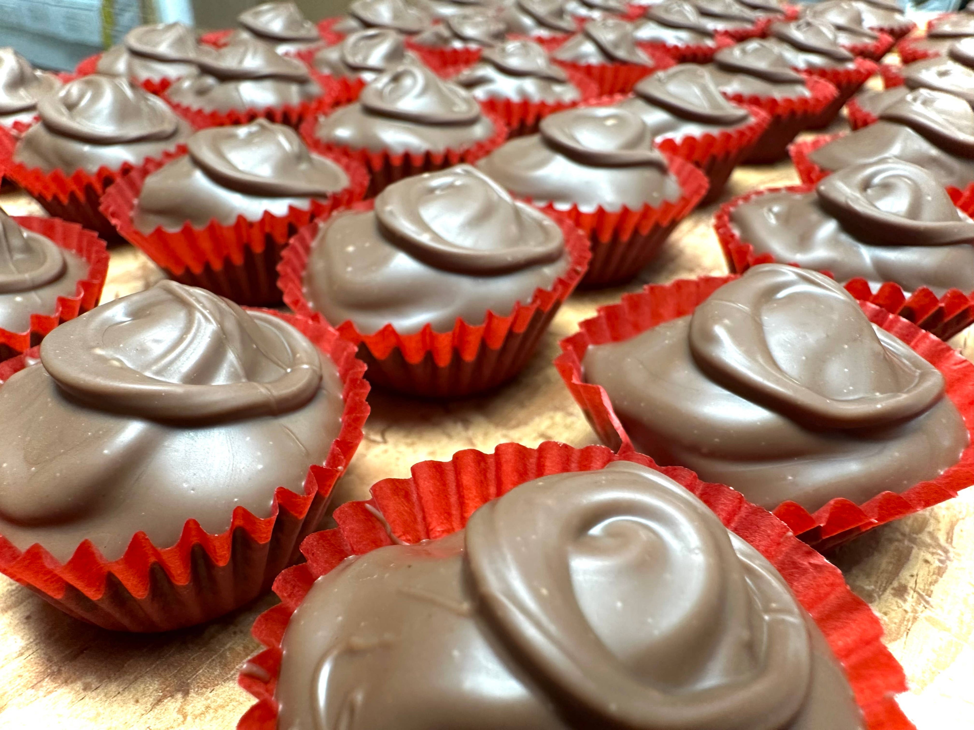 1/2LB Cordial Cherries Milk Chocolate - Window Box