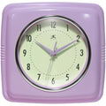 Retro Square Lavender Indoor Wall Clock 9.25 Inch: Lavender