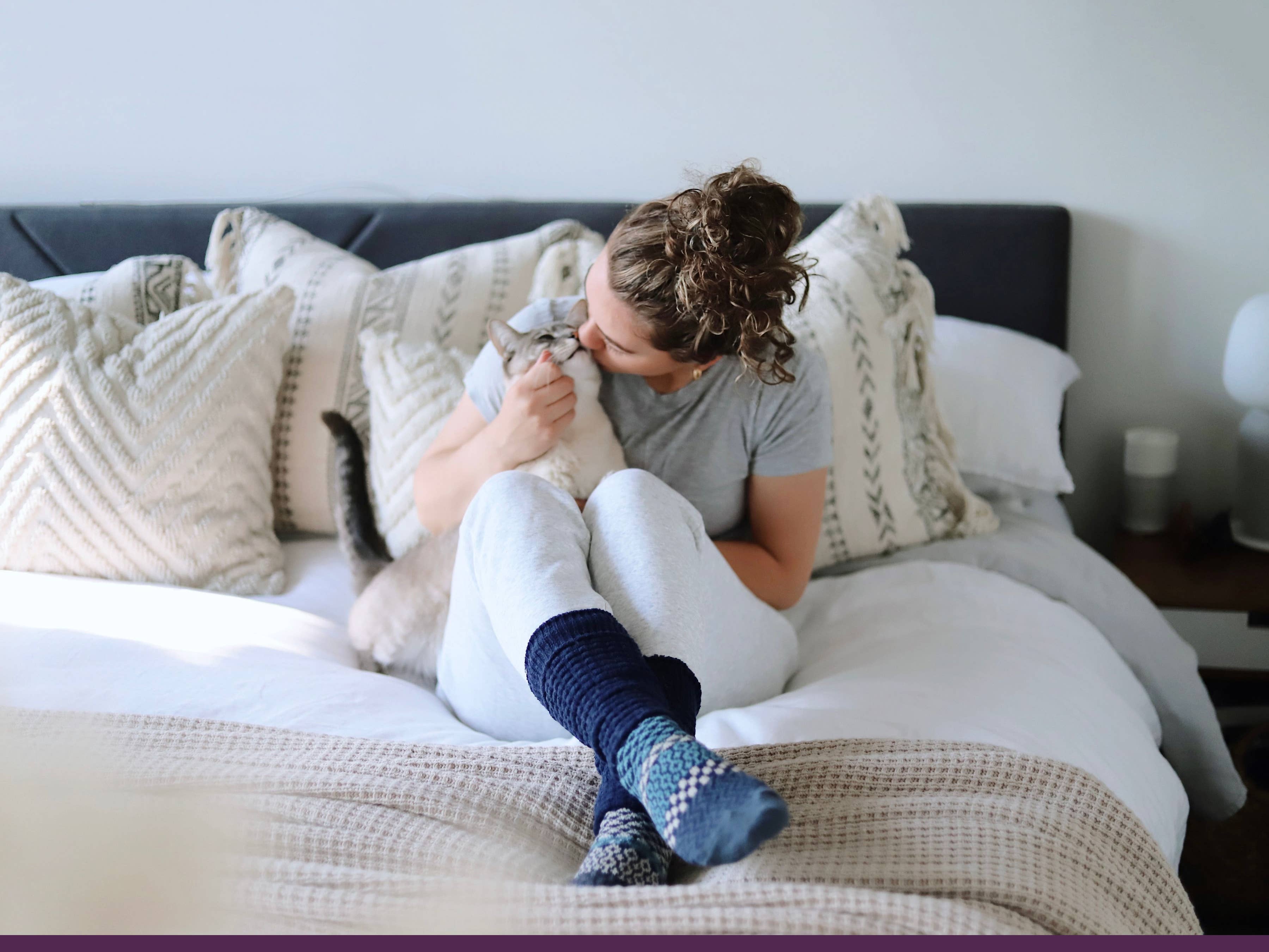 Slouch Socks - Cerulean | Sustainably Made In The USA: Cerulean / Small