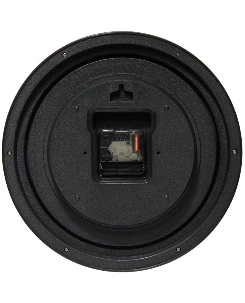 Rustic Round Black Indoor Wall Clock 12 Inch