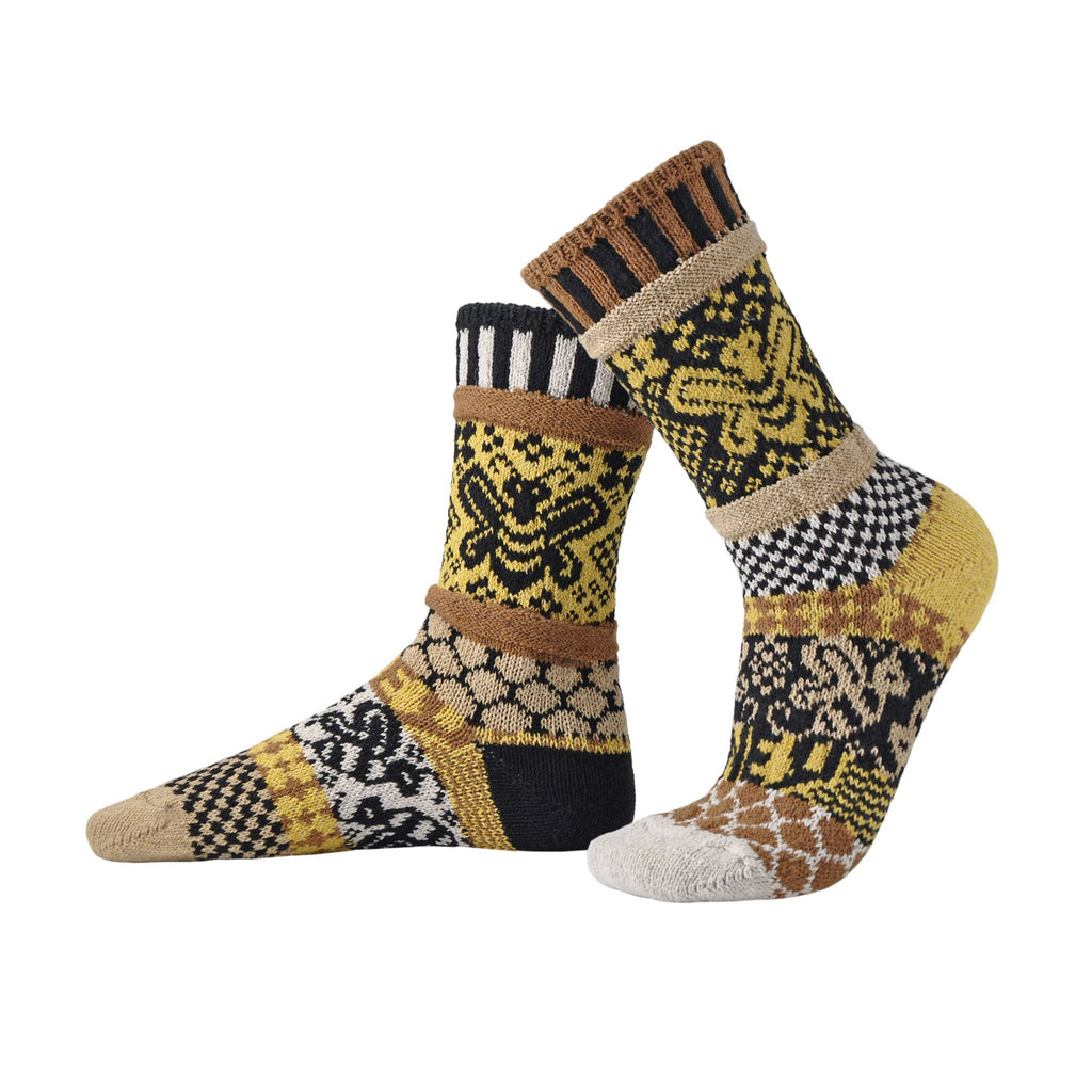 Honey Bee Crew Socks | Give Back to Help Save Pollinators: Medium (Women 8 - 10 / Men 7 - 9)