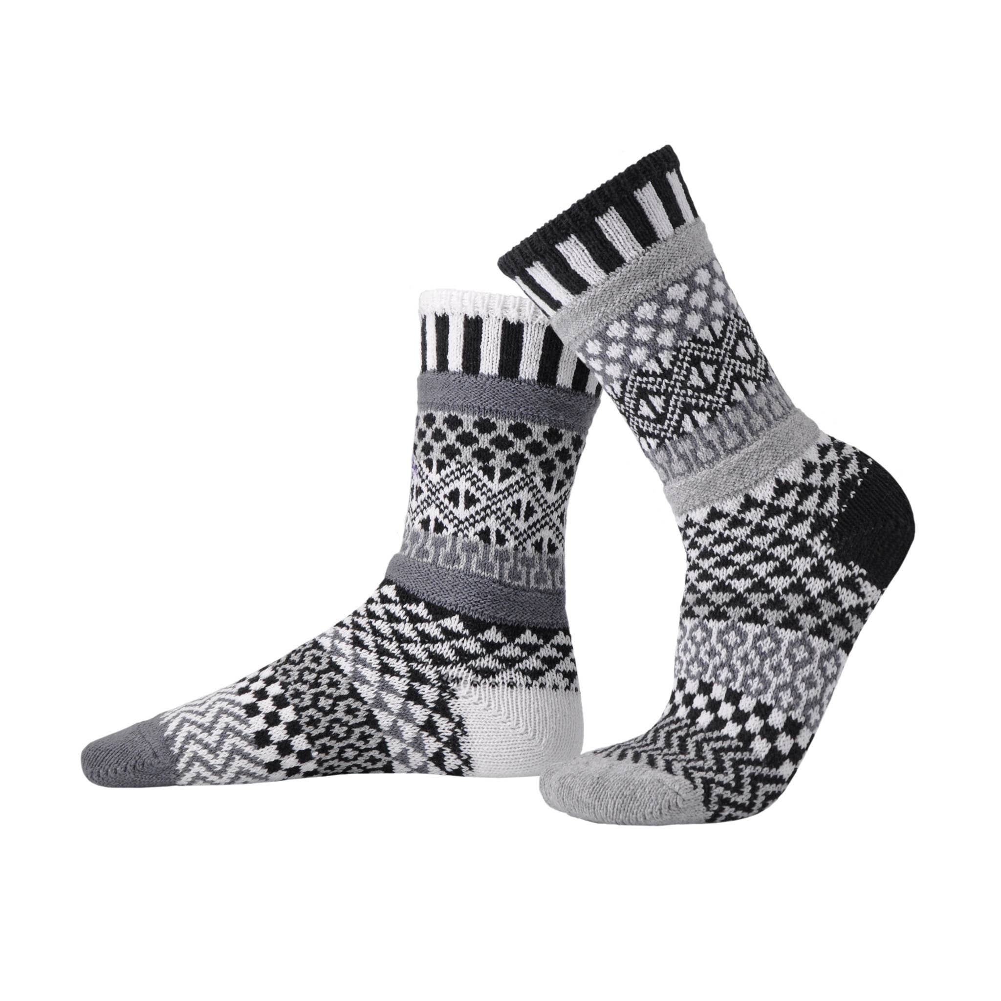 Midnight Crew Socks | Eco-Friendly & Made in the USA: S (Women6-8/Men5-7)