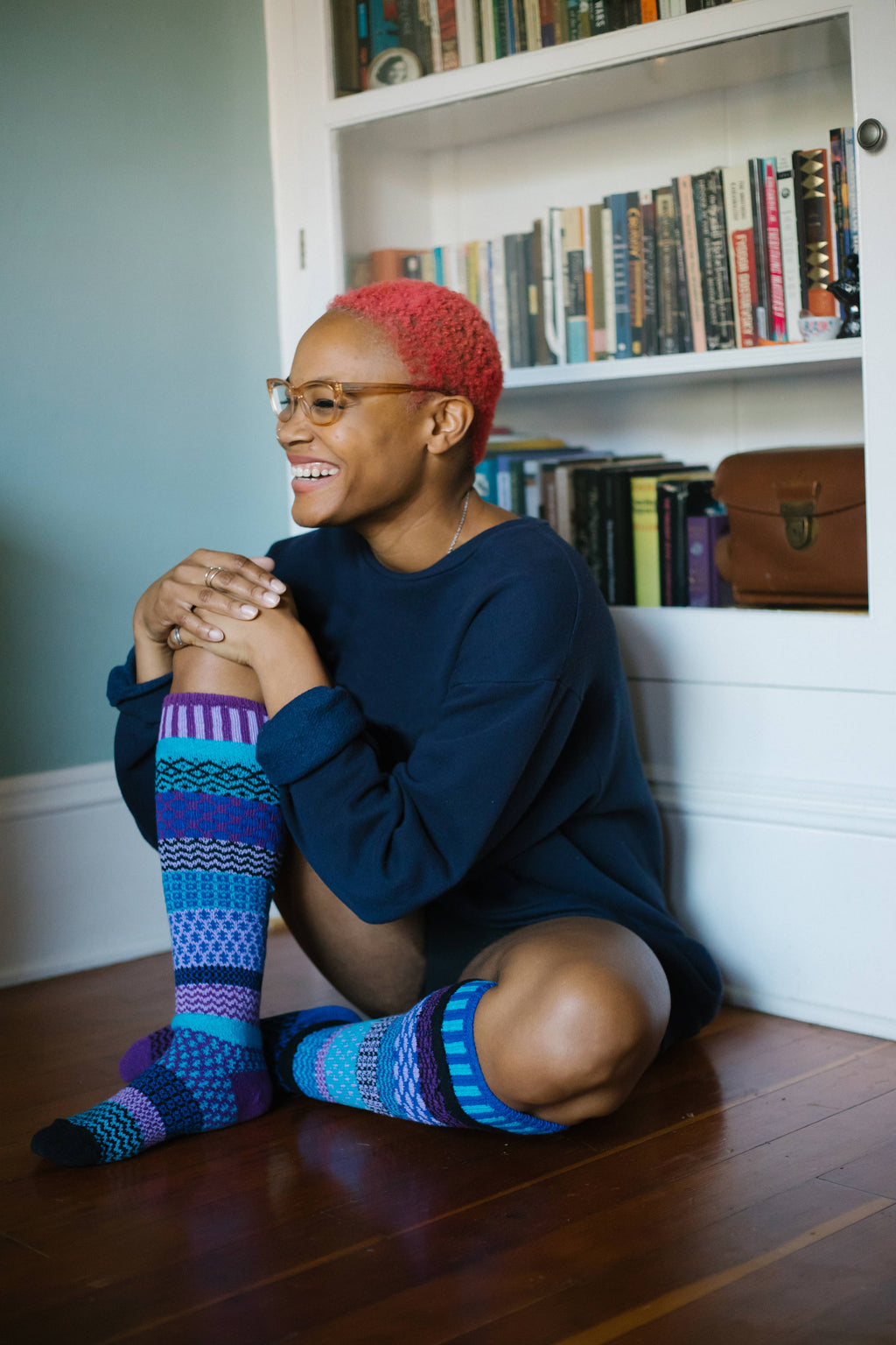 Raspberry Adult Knee Socks | Sustainably Made In The USA : S (Women6-8/Men5-7)