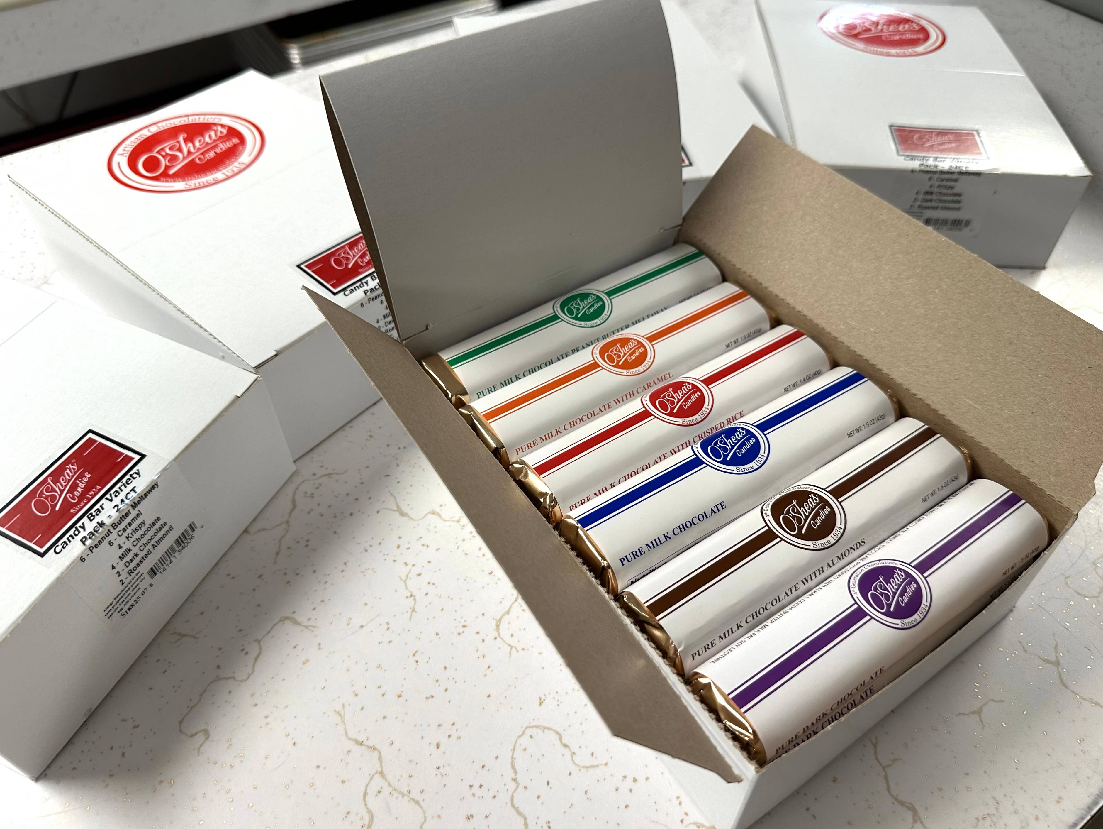 Chocolate Candy Bar “Variety Box” w/ Foil Wrapper- 24 Count 