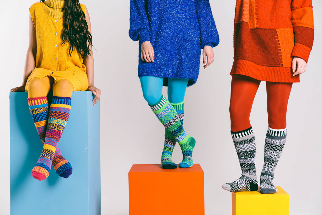 Midnight Adult Knee Socks | Sustainably Made in the USA: S (Women6-8/Men5-7)