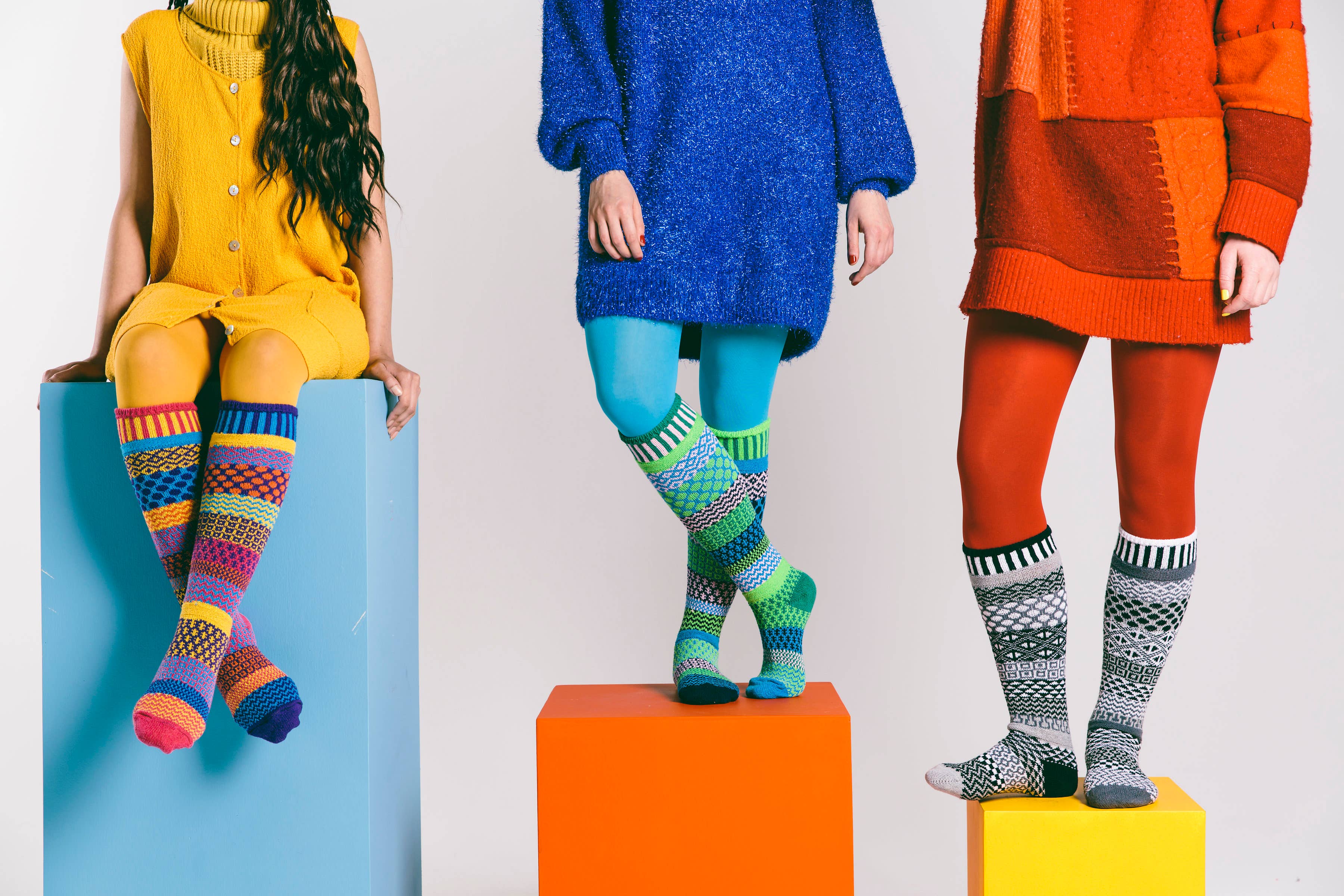 Midnight Adult Knee Socks | Sustainably Made in the USA: S (Women6-8/Men5-7)