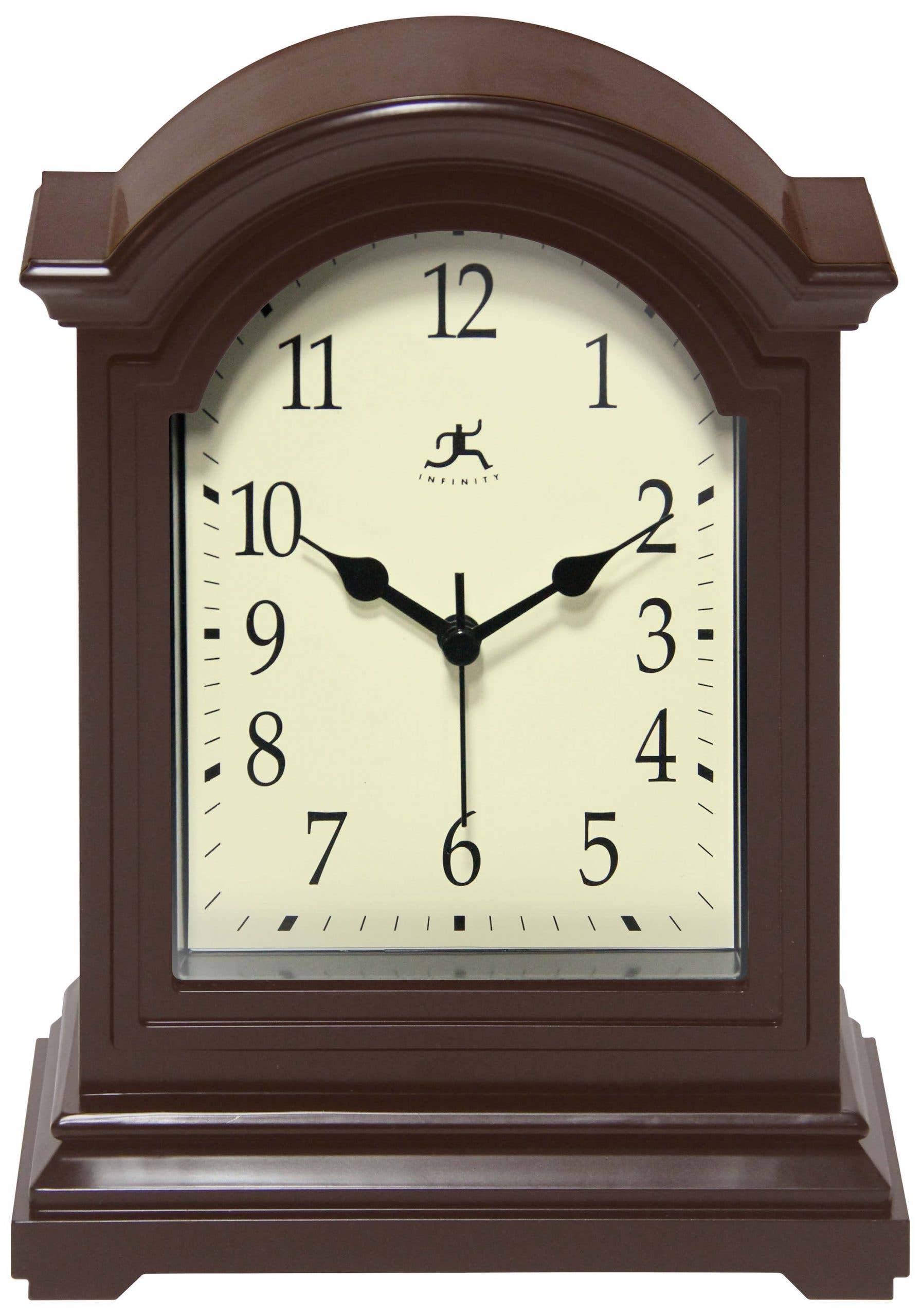 Classic Grandfather Brown Traditional Tabletop Clock 9 Inch