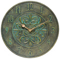 Outdoor Round Aged Bronze Wall Clock 15 Inch