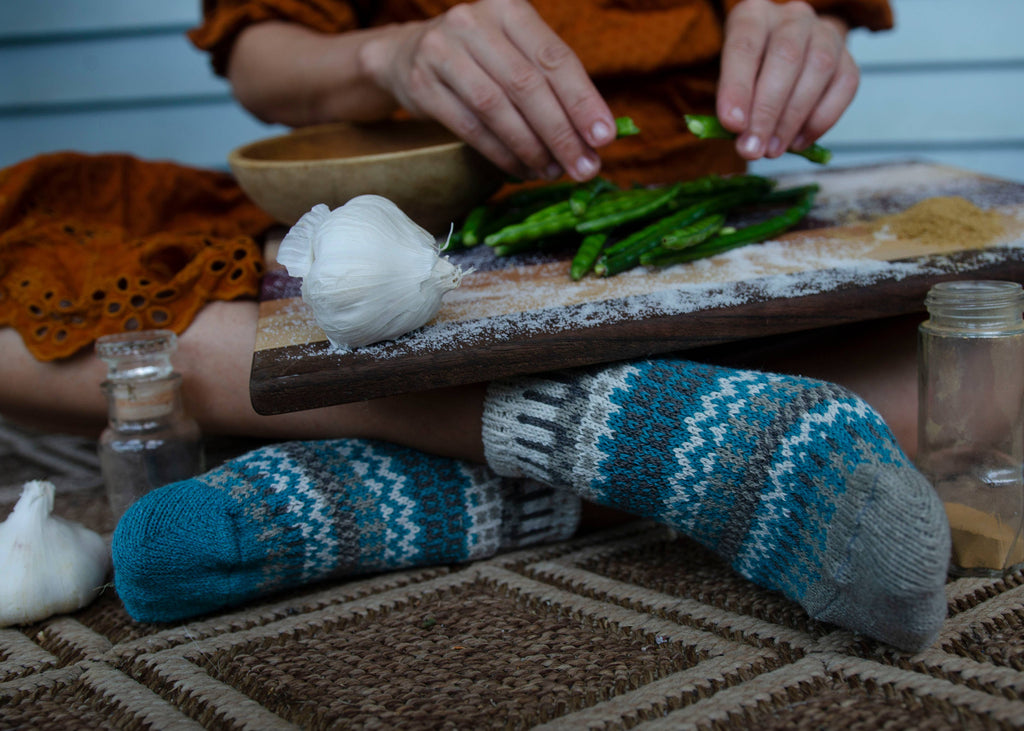 Cumin Ankle Socks | Sustainable USA Made No-Show Sock : M (Women8-10/Men7-9)