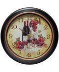 Rustic Round Black Indoor Wall Clock 12 Inch