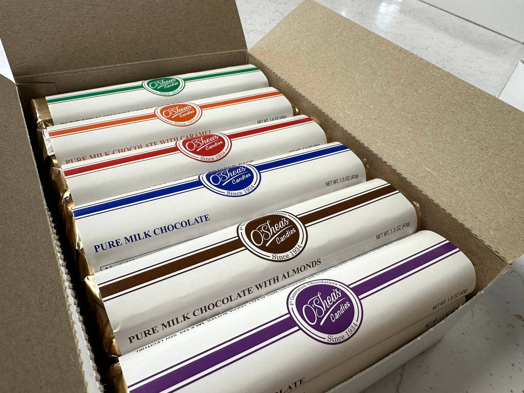 Chocolate Candy Bar “Variety Box” w/ Foil Wrapper- 24 Count 