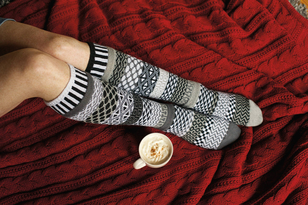 Midnight Adult Knee Socks | Sustainably Made in the USA: S (Women6-8/Men5-7)