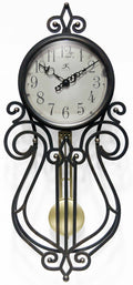 Classic Irregular Aged Black Traditional Wall Clock 20 Inch