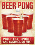 Beer Pong Tin Sign