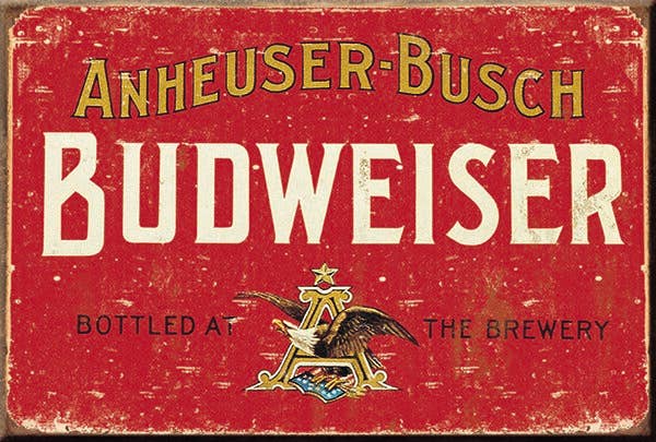 Magnet: Budweiser - Weathered
