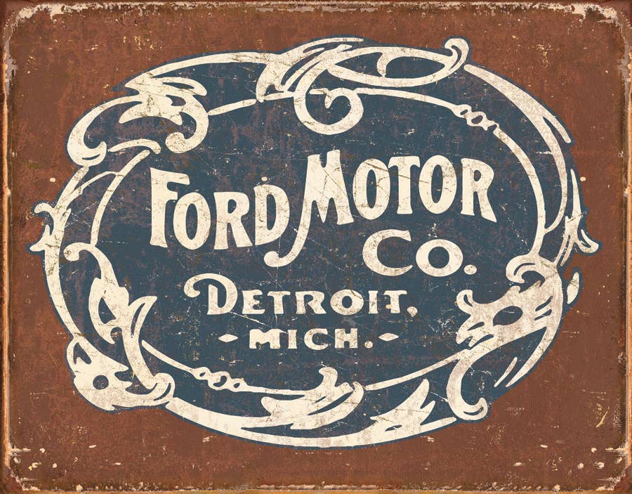 Ford - Historic Logo Tin Sign