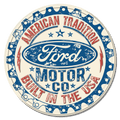 ROUND - FORD - Built in USA Tin Sign