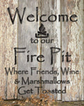 Fire Pit Tin Sign