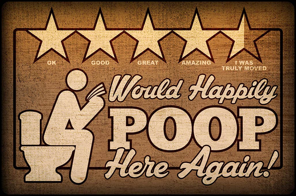 Poop Aluminum Sign