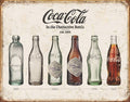COKE - Bottle Evolution Tin Sign