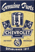 Magnet: Chevy Pistons Metal wrapped with printed media