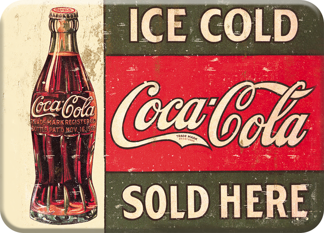 Magnet: COKE c.1916 Ice Cold