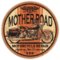 ROUND - Mother Road Repair Tin Sign