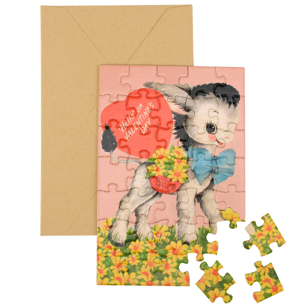 Hello On Valentine's Day Puzzle Card