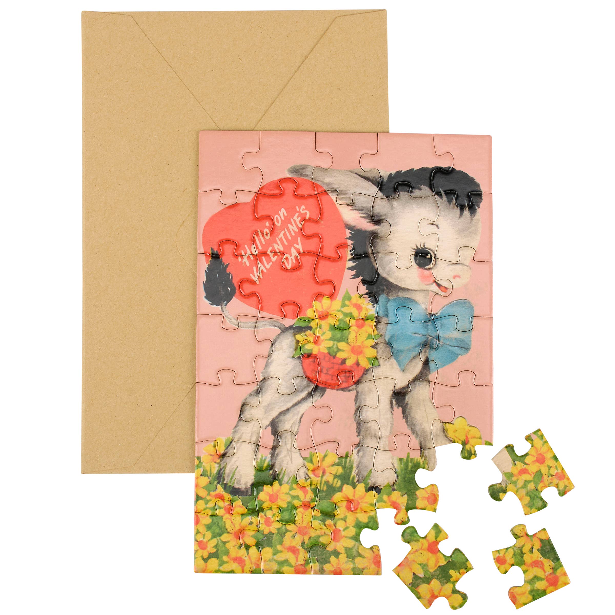 Hello On Valentine's Day Puzzle Card